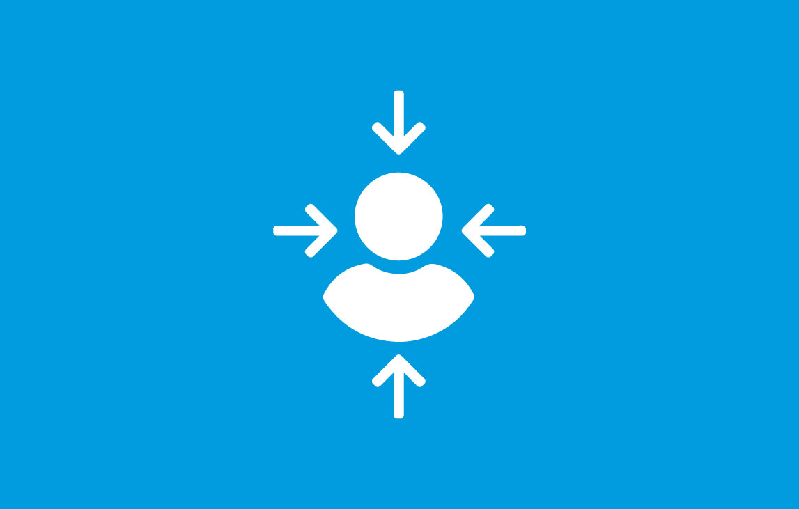 Person Icon with Arrows