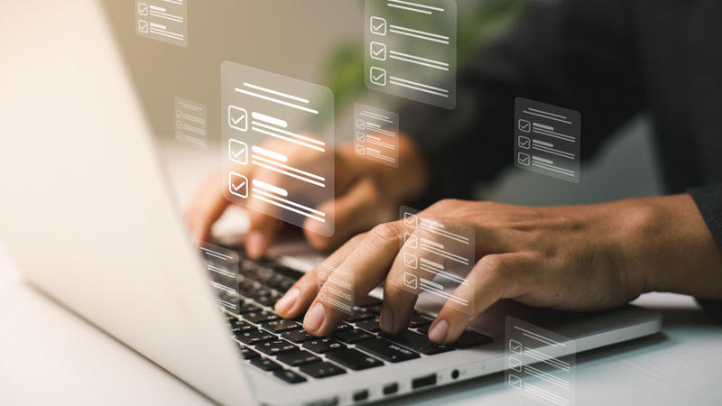 Guy Typing