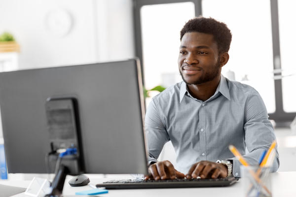 Person at a computer