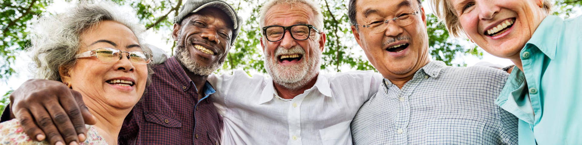 Smiling retirees